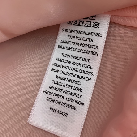 Tahari Pink Faux Leather Jacket 2T 🤩 EUC - Picture 15 of 15